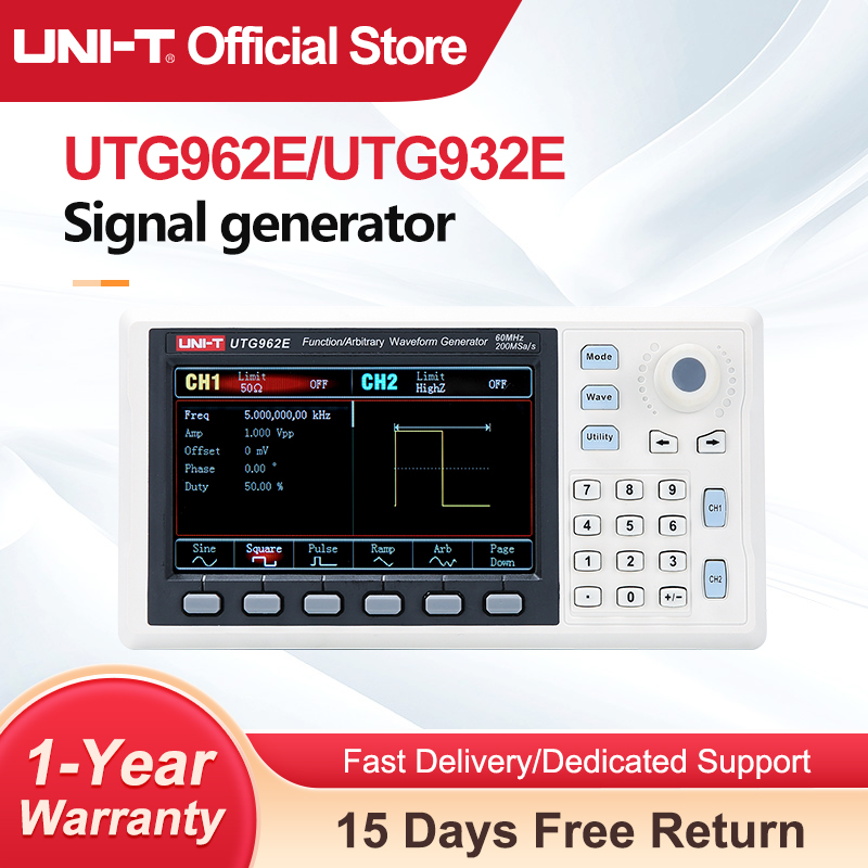 Dual Channel Arbitrary Waveform Function Generator 60Mhz - UNI-T UTG932E UTG962E 기능 임의 파형